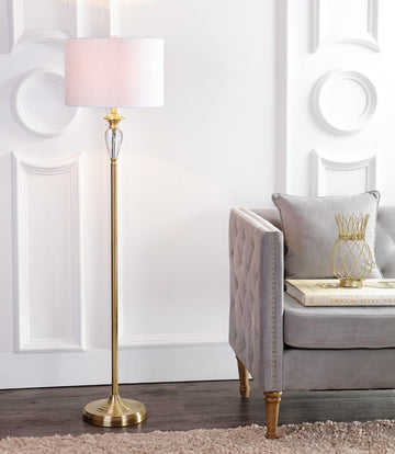 Evelyn 60" Crystal / Metal LED Floor Lamp - JONATHAN Y